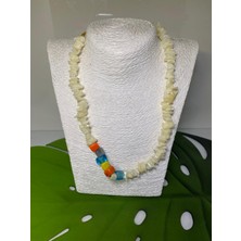 Elif Aksesuar Doğal Sedef Taşlı Kolye