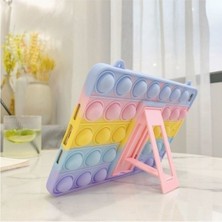 FUJİMAX Apple ipad Air 1 9.7 Inç Kılıf A1474,A1475,A1476 Yatay Standlı Askılıklı Silikon Popit Kids Kılıf