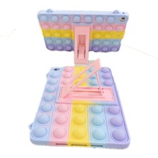 FUJİMAX Apple ipad Air 1 9.7 Inç Kılıf A1474,A1475,A1476 Yatay Standlı Askılıklı Silikon Popit Kids Kılıf
