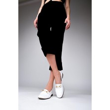 Modabuymus Beyaz Deri Tokalı Ayakkabı Günlük Babet - Bader