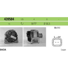 Valeo 439584-ALTERNATÖR 14V 125A Clıo Iı-Kng-Logan 1.5dcı