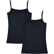 Organickid Comfort Kadın Siyah Atlet Seti 2'li