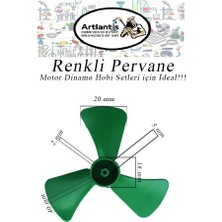 Artlantis Deney Pervanesi Renkli 5 Adet Dc Motor Dinamo Uyumlu Pervane 3 Kanatlı Pervane Deney Eğitim Pervanesi