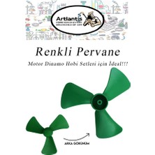 Artlantis Deney Pervanesi Renkli 5 Adet Dc Motor Dinamo Uyumlu Pervane 3 Kanatlı Pervane Deney Eğitim Pervanesi