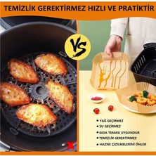 Airfryer Pişirme Kağıdı Küçük Boy, 100 Adet Hava Fritöz Parşömen Kağıdı, Fırın Kağıdı Tek Kullanımlık Hava Fritöz Kağıt, Fırın Sıcak Hava Fritöz Pişirme Kızartma Tavası Için Uygun 16 cm