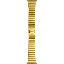 AktarMobile Apple Watch 6 Se 5 4 3 2 1 42 44 mm Uyumlu Metal Kordon Baklalı Model Bilezik Paslanmaz Çelik Kayış