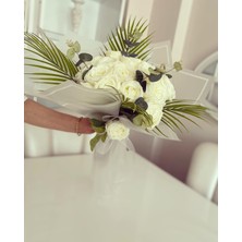 Z&B Flowers Isteme Çiçeği,krem Söz Çiçeği,yapay Çiçek,çiçek Buketi,nişan