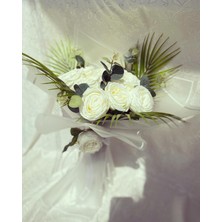 Z&B Flowers Isteme Çiçeği,krem Söz Çiçeği,yapay Çiçek,çiçek Buketi,nişan