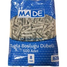 Made Trakyapı Market Made 8mm Tuğla Boşluğu Dübeli 500 Adet Gri