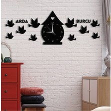 Planet Store Ahşap Kuş Evi Motifli ve Duvar Saati