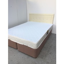 Bengi Ticaret Baza-Başlık Standart Silinir Model Deri Başlık Metal Fırın Boya  Soft Ortopedik Yatak 150*200 Elyapım