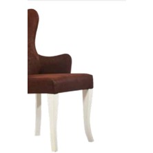 Sandalye ST Zus079 Kanat Sırt Model Kayın Aslan Ayak Kiremit Renk Ort Oturum ElYap