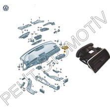 Pelit Otomotiv Passat B6 (2006-2011) Sağ Ön Havalandırma 3AB819702A