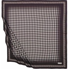 Bursa İpek Kahverengi Vizon Kazayağı Ipeksi Eşarp