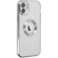 Plus iPhone 11 ile Uyumlu Roma Lensli Lazer Slot Şeffaf Kılıf