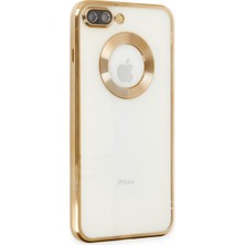 Plus iPhone 7 Plus / iPhone 8 Plus ile Uyumlu Roma Lensli Lazer Slot Şeffaf Kılıf