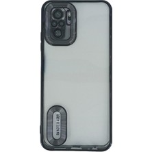 Plus Xiaomi Redmi Note 10 / Redmi Note 10S / Poco M5S ile Uyumlu Roma Lensli Lazer Slot Şeffaf Kılıf