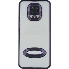 Plus Xiaomi Redmi Note 9s / Redmi Note 9 Pro ile Uyumlu Roma Lensli Lazer Slot Şeffaf Kılıf