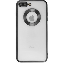 Plus iPhone 7 Plus / iPhone 8 Plus ile Uyumlu Roma Lensli Lazer Slot Şeffaf Kılıf