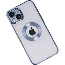 Plus iPhone 14 Plus ile Uyumlu Roma Lensli Lazer Slot Şeffaf Kılıf