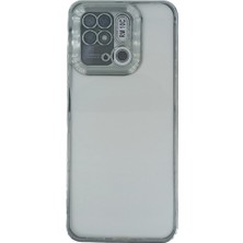 Plus Xiaomi Redmi 10C / Poco C40 ile Uyumlu Roma Lensli Lazer Slot Şeffaf Kılıf