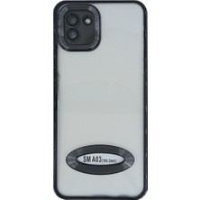 Plus Samsung A03 ile Uyumlu Roma Lensli Lazer Slot Şeffaf Kılıf