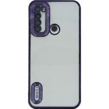 Plus Xiaomi Redmi Note 8 ile Uyumlu Roma Lensli Lazer Slot Şeffaf Kılıf