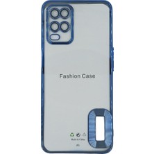 Plus Oppo A54 ile Uyumlu Roma Lensli Lazer Slot Şeffaf Kılıf