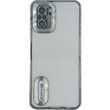 Plus Xiaomi Redmi Note 10 / Redmi Note 10S / Poco M5S ile Uyumlu Roma Lensli Lazer Slot Şeffaf Kılıf