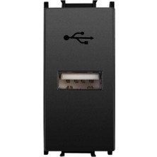 Panasonic Viko Panasonic Modüler Siyah USB Konnektör Alt+Kapak 1m - WVTT14194BL-TR