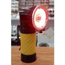 abnturk Çift Foksiyonlu Düz Beyaz Kırmızı Çakarlı Döner Başlıklı  Mıknatıslı LED El Feneri