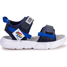 Kiko Kids Cırtlı Yürüyüş Çocuk Sandalet 200 Lacivert - Saks