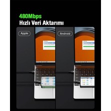 Baseus 120CM 66W Süper Flash Hızlı 3in1 Type C, Micro ve Apple iPhone Lightning Şarj ve Data Kablosu