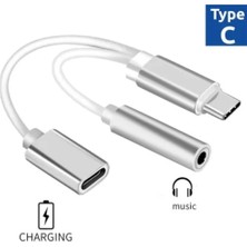 Teknotok Type-C 2 In 1 Şarj ve Aux Kablosu