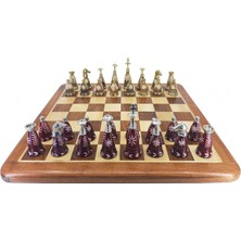 Prestij Serisi Ahşap Satranç Takımı / Kemik (38CM)