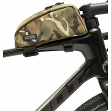 Pack2Ride Toprock Large Kamuflaj Camo Desenli  Kadro Üstü Bisiklet Çantası 1lt