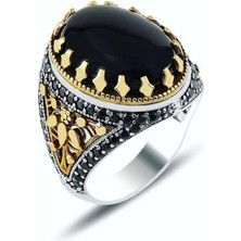 Argento Silver Akik Taşlı 925 Ayar Gümüş Erkek Yüzük