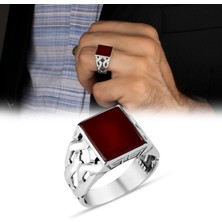 Argento Silver Akik Taşlı 925 Ayar Gümüş Erkek Yüzük