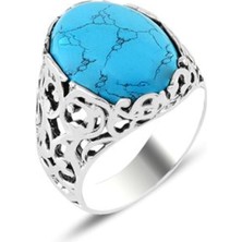 Argento Silver Firuze Taşlı 925 Ayar Gümüş Yüzük