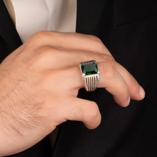 Argento Silver Mavi Zirkon Taşlı 925 Ayar Gümüş Yüzük