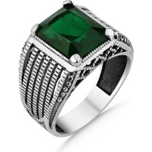 Argento Silver Mavi Zirkon Taşlı 925 Ayar Gümüş Yüzük