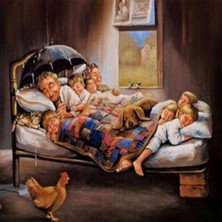 Ena Butik Canvas Mutlu Aile Sayılarla Boyama Seti   Rulo  100 x 140 cm