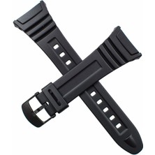 Casio W 96 H Uyumlu Siyah Silikon Saat Kordonu