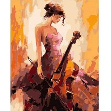 Ena Butik Canvas Asil Müzisyen Sayılarla Boyama Seti  Rulo  100 x 140 cm