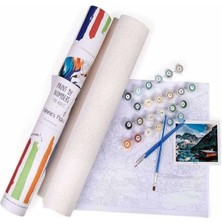 Ena Butik Canvas Beyaz Şemsiye Sayılarla Boyama Seti  Rulo 60 x 75 cm