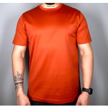 Sabri Özel SM23SK23004 Merserize O Y.k T-Shirt Kiremit