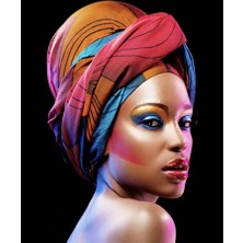Ena Butik Canvas Afrika Makyajı 2 Sayılarla Boyama Seti  Rulo 70 x 90 cm