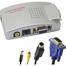 Aogo VGA To Video Converter VGA - Rca Adaptörü, Kompozit VGA - Video, S-Video Dönüştürücü VGA Dan Rca