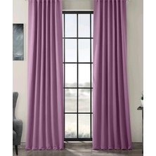 Evdepo Home Taç Açık Mürdüm Karartma Blackout Fon Perde, 1/2 Seyrek Pile, Tek Kanat, 50 x 270 cm