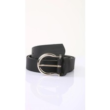 Newish Polo Siyah Nikel Tokalı Kadın Kemer